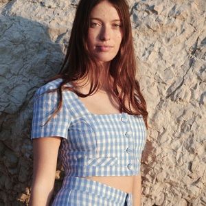 Zara Gingham crop Top